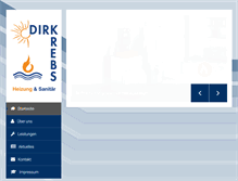 Tablet Screenshot of krebs-heizung.de